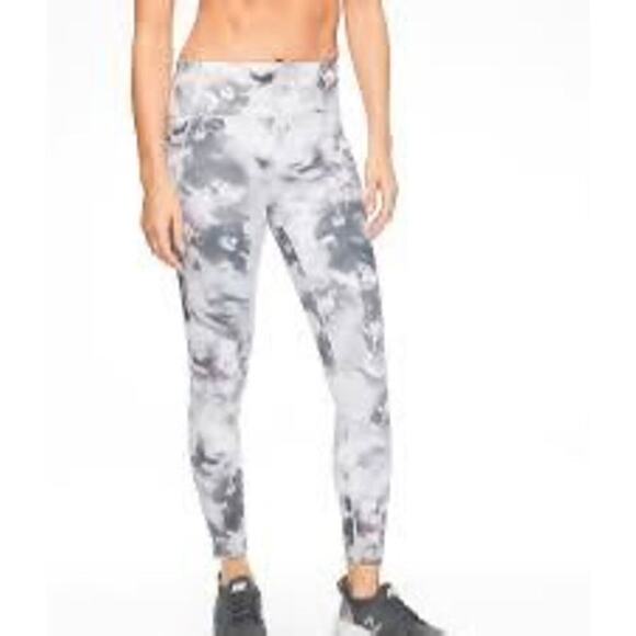 Athleta Run Free Winter Garden 7/8 Tight Gray Womens Size M 383959 - Picture 4 of 13